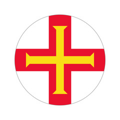 Obraz premium Circular world Flag guernsey