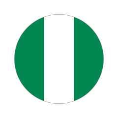 Circular world Flag nigeria