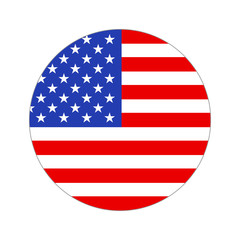 Circular world Flag USA