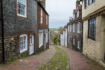 Walkway in Small Town With Old Buildings - Lewes, East Sussex,  England