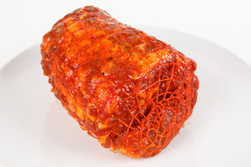 roher und marinierter Spießbraten