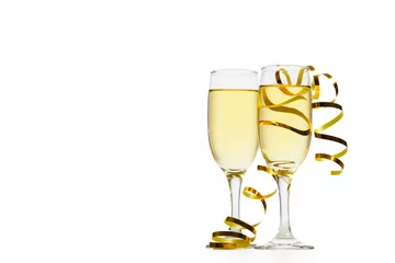 Foto op Aluminium champagne glass isolated on white background © fotofabrika
