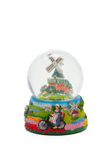 Snow globe travel souvenier destination isolated on white background