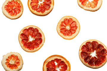 dried citrus fruit isolated on white