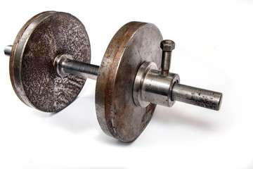 Dumbbell, white background