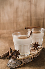 Homemade Eggnog Cocktail for Christmas Eve.