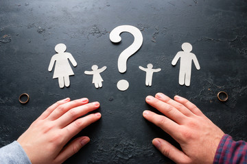 man and woman think with whom the children will remain after the divorce