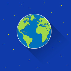 Fototapeta na wymiar Vector globe icon of the world