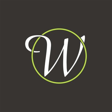 W logo initial letter design template vector