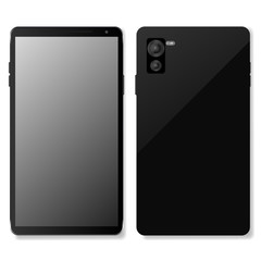  touchscreen cellphone tablet smartphone isolated on white background. vector illustration