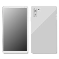  touchscreen cellphone tablet smartphone isolated on white background. vector illustration