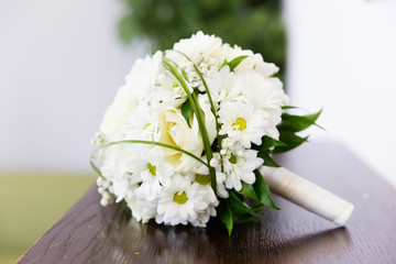 Beautiful bridal bouquet of flowers