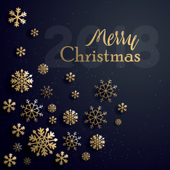 Fototapeta na wymiar Christmas Typographical on shiny Xmas background. Merry Christmas card. Vector Illustration