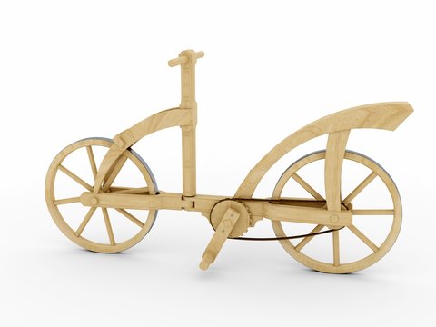 Wooden bicycle, Leonardo da Vinci, Codex Atlanticus/0133v