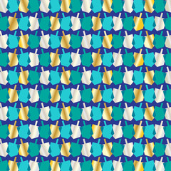 silver gold overlapping dreidel pattern