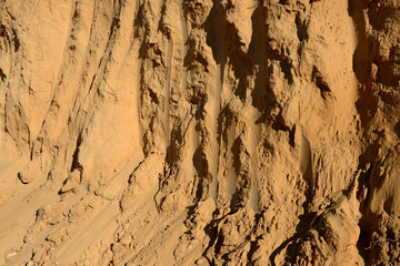 Sand formation and layers on the bulding site