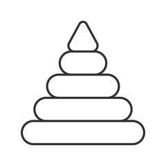 Toy pyramid linear icon