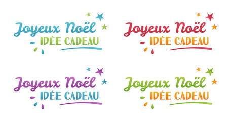 Joyeux Noël - Étiquette Idée Cadeau