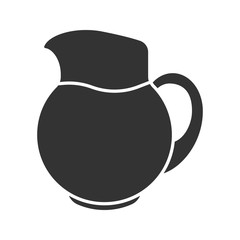 Lemonade jug glyph icon