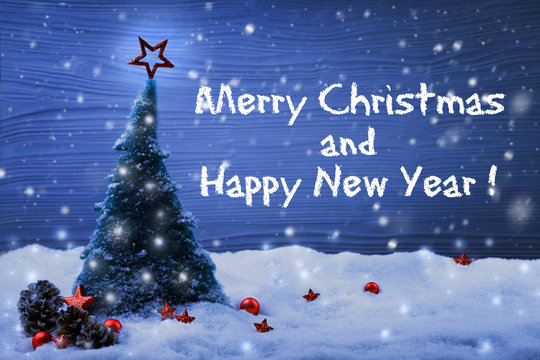 Christmas Greeting Card  -  Merry Christmas and Happy New Year