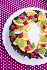 Cake with berries