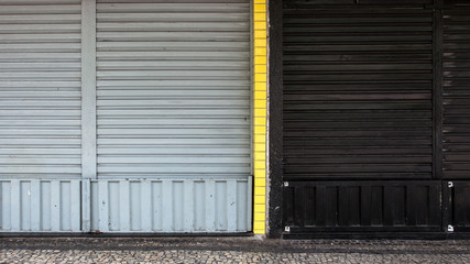 Obraz na płótnie Canvas Metallic Roller shutter door - minimal style image