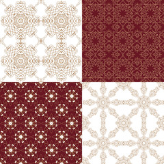 Set of luxurious oriental patterns. Floral wallpaper. Decorative ornament for fabric, textile, wrapping paper.