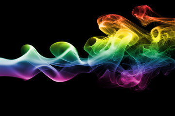 Colorful rainbow smoke 