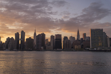 New York City Skyline at Sunset