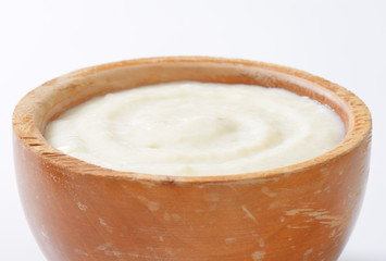 bowl of semolina pudding