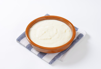 bowl of semolina pudding