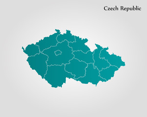 Fototapeta premium Map of Czech Republic