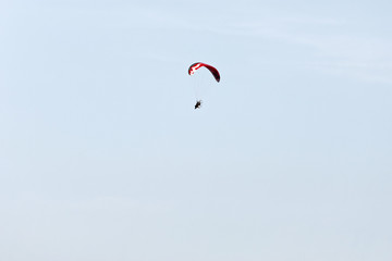 Powered Parachute Gliding across the Sky