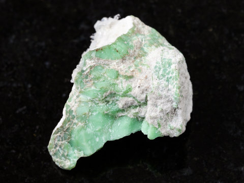 rough Variscite stone on dark background