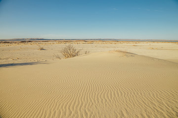 Natural desert landscape, sand dunes