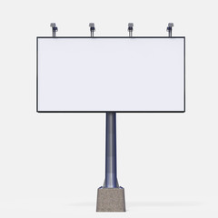 Obraz premium Blank white billboard template . render for your special design, isolated mockup