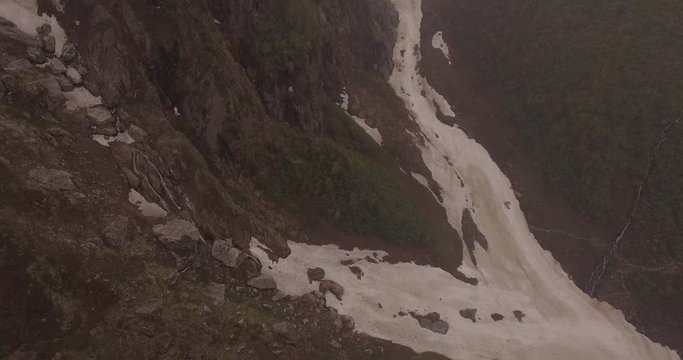 Aerial View of Dried Mountain Lahar