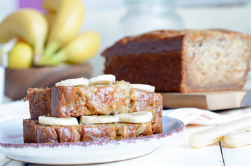banana bread low fat with yogurt whole wheat flour without sugar