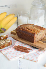 banana bread low fat with yogurt whole wheat flour without sugar