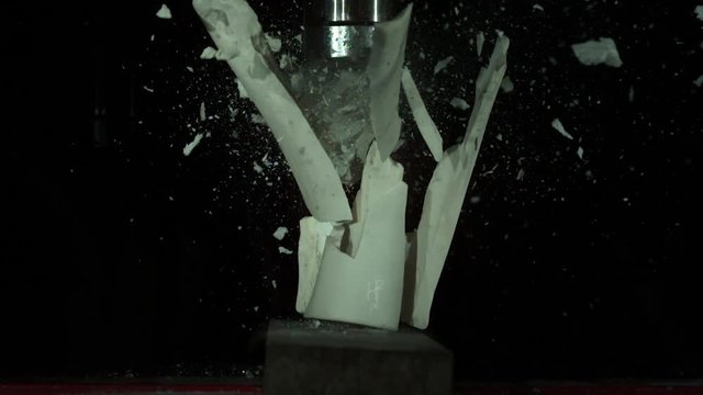 Porcelain Breaks Apart Under Pressure