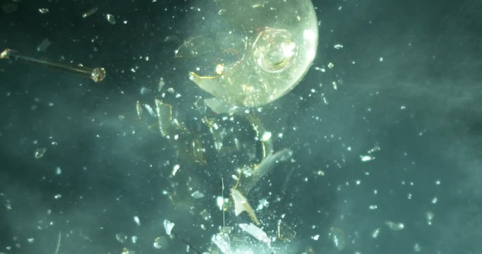 Light Bulb Explodes Slow Motion Macro