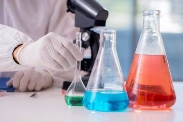 Chemist working in the lab