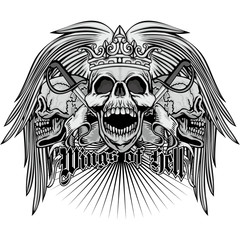 Obraz premium grunge skull coat of arms