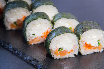 Sushi roll with. Japanese food. 1