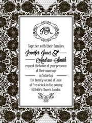 Elegant floral swirls, lacy pattern ornate frame