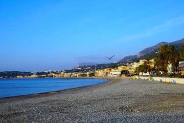 Küste Strand in Menton in Südfrankreich