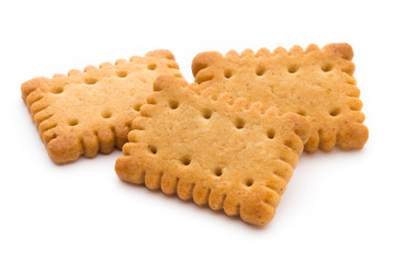 Tasty cookies biscuits on the  isolated background.