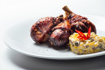 Quail grilled legs