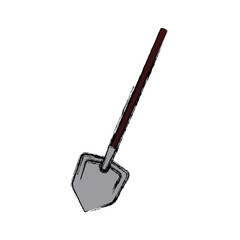 Shovel construction tool icon vector illustration graphic design