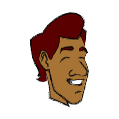 Adult man face icon vector illustration graphic design